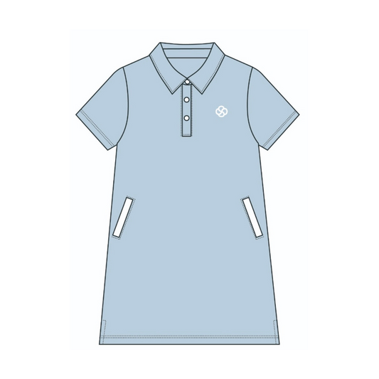 Selah Short Sleeve Shift Dress - Blue Sky